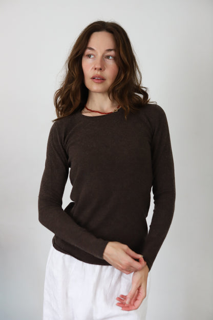 Fine-Knit Crew in Porcupine