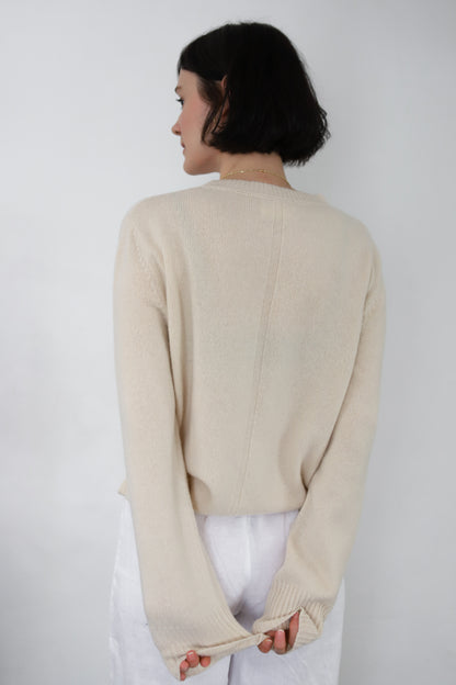 Oversized Crew in Cream