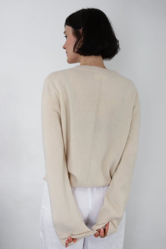 Oversized Crew in Cream