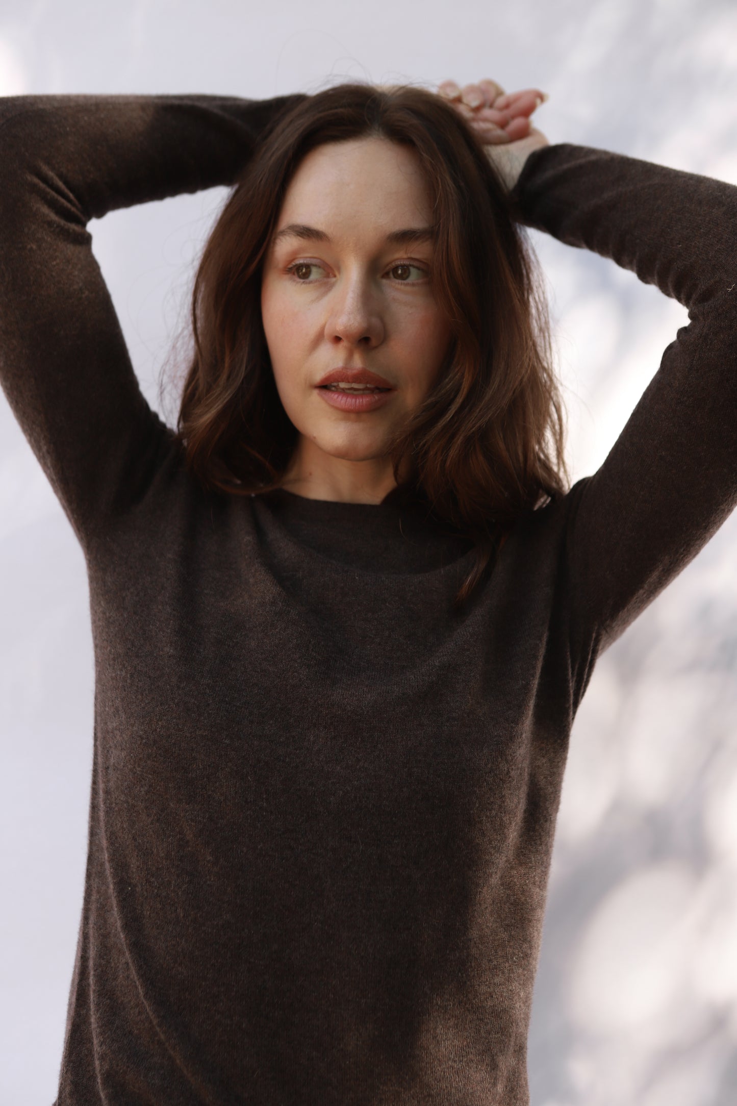 Fine-Knit Crew in Porcupine