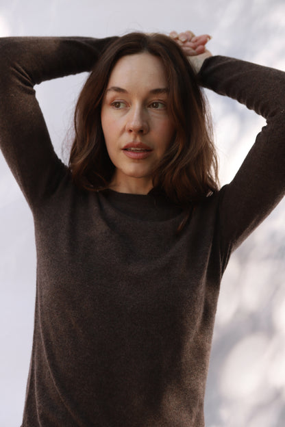 Fine-Knit Crew in Porcupine