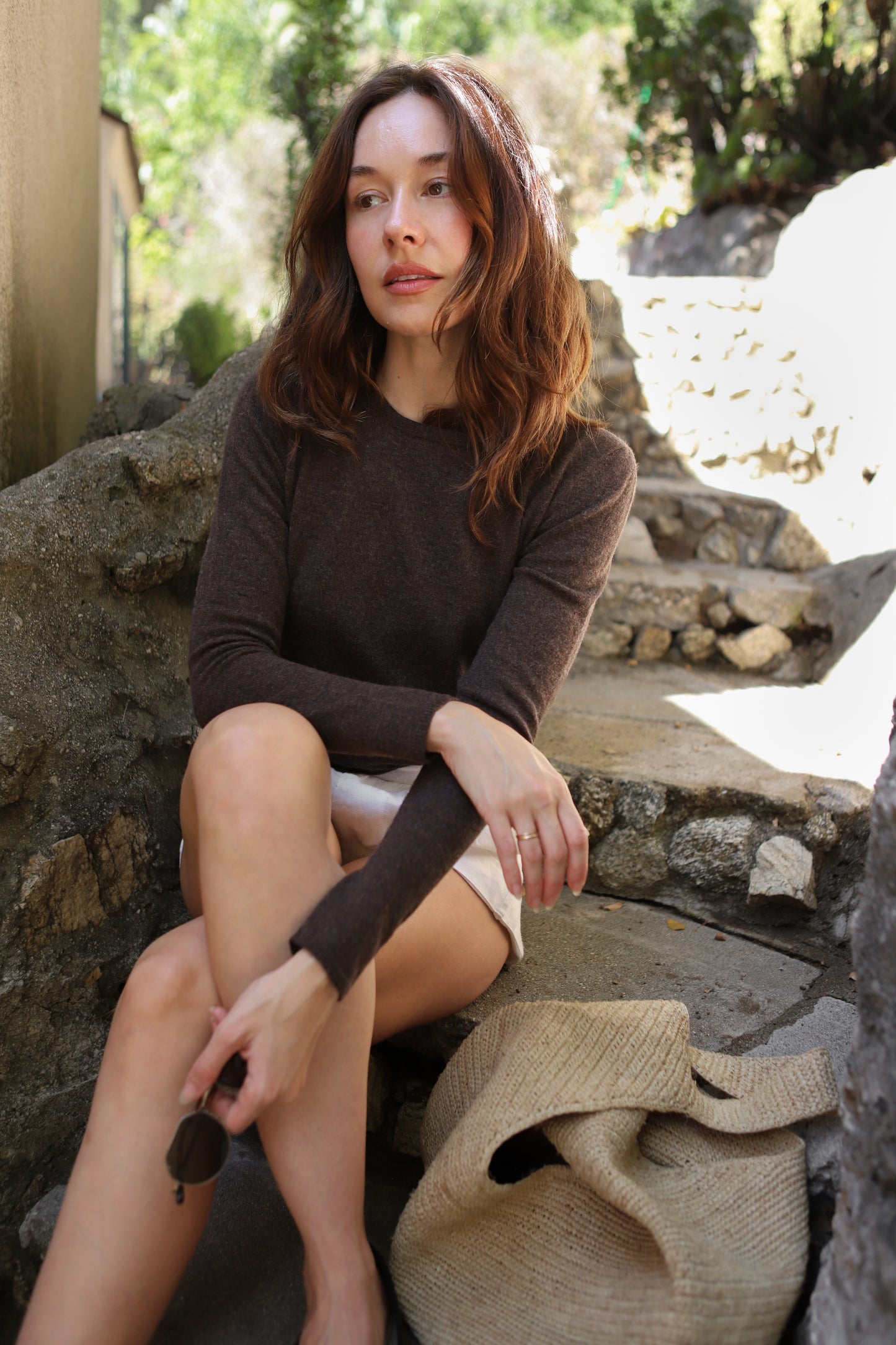 Fine-Knit Crew in Porcupine